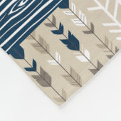 Polaire Couverture de chaume en bois en Tan et bleu marine (Coin)