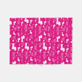 Polaire Couverture de chien de saucisse à coeur rose (Devant (Horizontal))