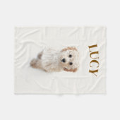 Polaire Couverture de chien personnalisée avec le nom de v (Devant (Horizontal))