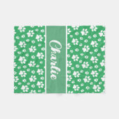 Polaire Couverture de chien personnalisée Empreinte de pat (Devant (Horizontal))