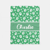 Polaire Couverture de chien personnalisée Empreinte de pat (Devant)