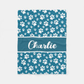 Polaire Couverture de chien personnalisée Empreinte de pat (Devant)