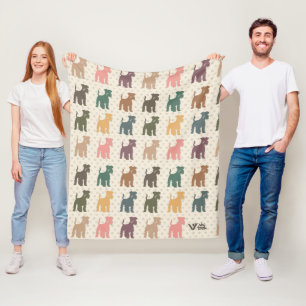 Polaire Couverture de chien Schnauzer miniature rétro pour