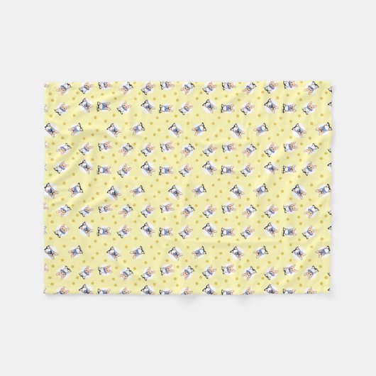 Polaire Couverture de chipies KiniArt Corgi (Devant (Horizontal))