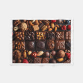 Polaire Couverture de chocolat gourmet et noix (Devant (Horizontal))