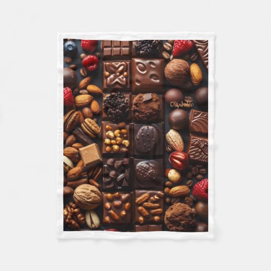 Polaire Couverture de chocolat gourmet et noix (Devant)