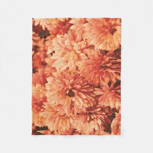 Polaire Couverture de chrysanthème orange (Devant)