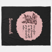 Polaire Couverture de citation de la Bible noire et rose (Devant (Horizontal))