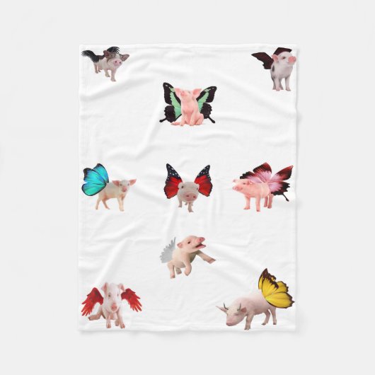 Polaire Couverture de cochons volants (Devant)