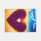 Polaire Couverture de coeur rose et violet (Devant (Horizontal))