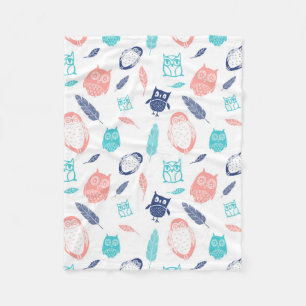 Polaire Couverture de corail turquoise bleue de motif de