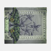 Polaire Couverture de créativité verte et grise (Devant (Horizontal))