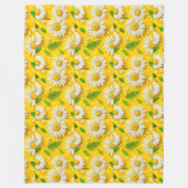 Polaire Couverture de décoration florale Marguerite Jaune (Devant)