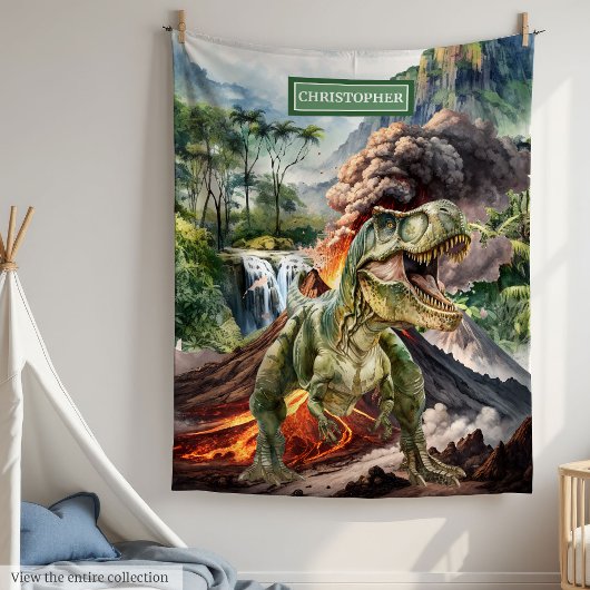 Polaire Couverture de dinosaure personnalisée Garçons Cade