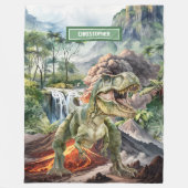 Polaire Couverture de dinosaure personnalisée Garçons Cade (Devant)