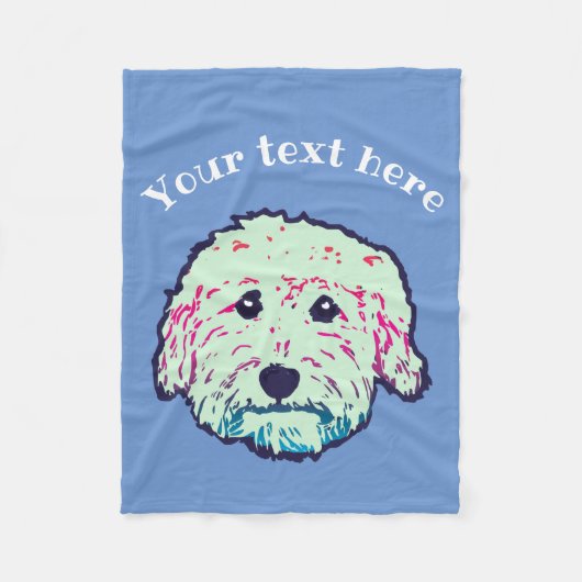 Polaire Couverture de doodle - Goldendoodle, don de loodle (Devant)