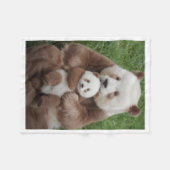 Polaire Couverture de famille de panda brun (Devant (Horizontal))