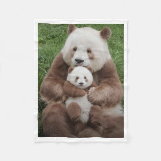 Polaire Couverture de famille de panda brun (Devant)