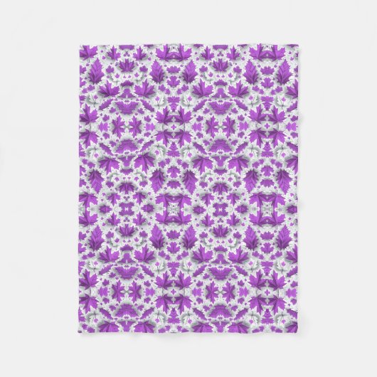 Polaire Couverture de feuilles d'érable violettes (Devant)