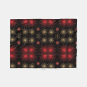 Polaire Couverture de feux d'artifice dorés et rouges (Devant (Horizontal))