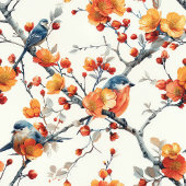 Polaire Couverture de fleurs d'automne avec des oiseaux co