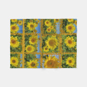 Polaire couverture de fleurs d'été jaune (Devant (Horizontal))