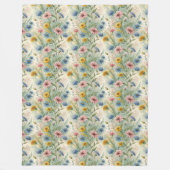 Polaire Couverture de fleurs sauvages inspirées par Boho d (Devant)