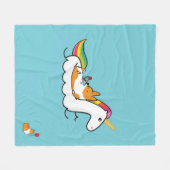 Polaire Couverture de Floatie de licorne de corgi (Devant (Horizontal))
