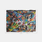 Polaire Couverture de graffiti d'art de rue urbain ADOM (Devant (Horizontal))