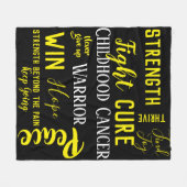 Polaire Couverture de guerrier de Cancer d'enfance (Devant (Horizontal))