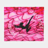 Polaire Couverture de gymnastique vague rose chaud (Devant (Horizontal))