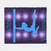 Polaire Couverture de gymnastique violet et bleu clair. (Devant (Horizontal))