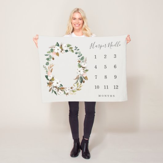 Polaire Couverture de jalon de printemps Florals (En situation)