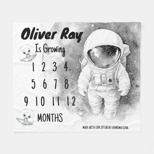 Polaire Couverture de jalon du petit astronaute (Devant (Horizontal))