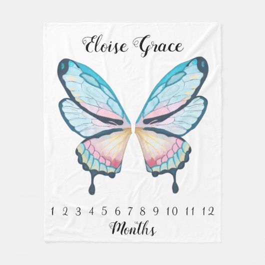 Polaire Couverture de jalon Papillon d'ailes (Devant)