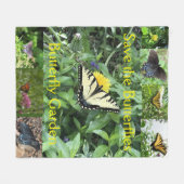 Polaire Couverture de jardin de papillon de queue de tigre (Devant (Horizontal))