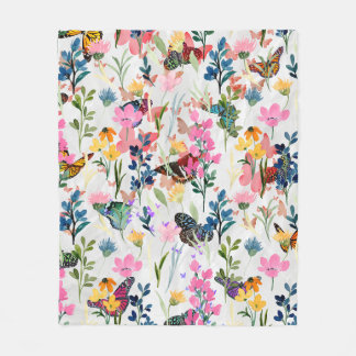 Polaire Couverture de jardin papillon – Jeté floral coloré