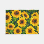 Polaire Couverture de jet ADOM Bright Sunflower (Devant (Horizontal))