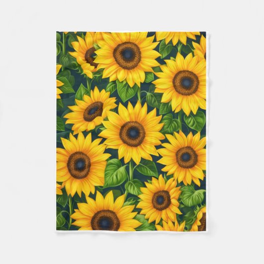 Polaire Couverture de jet ADOM Bright Sunflower (Devant)