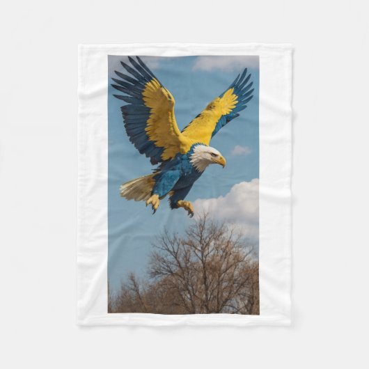 Polaire Couverture de jet ADOM Premium Aigle Majestueux (Devant)