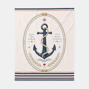 Polaire Couverture de jet classique nautique Sailorcore