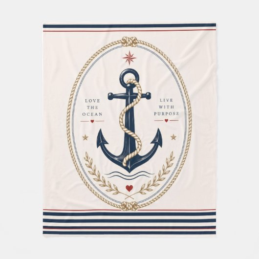 Polaire Couverture de jet classique nautique Sailorcore (Devant)
