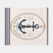 Polaire Couverture de jet classique nautique Sailorcore (Devant (Horizontal))