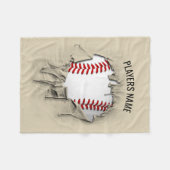 Polaire Couverture de la flotte de baseball déchirée (Devant (Horizontal))