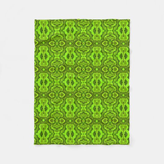 Polaire Couverture de la flotte de texture de serpent vert (Devant)