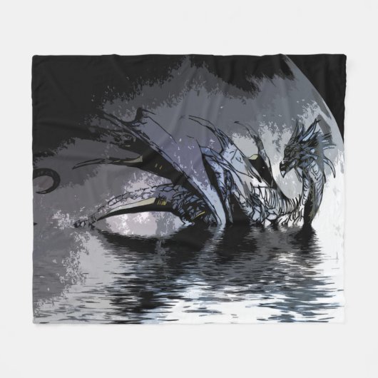 Polaire Couverture de la flotte d'illustration de dragon b (Devant (Horizontal))