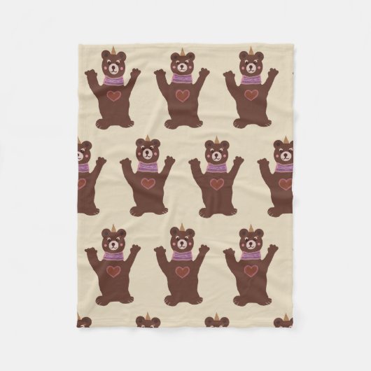 Polaire Couverture de la flotte d'ours Brown (Devant)