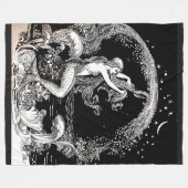 Polaire couverture de la sirène d'impression vintage (Devant (Horizontal))