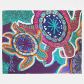 Polaire couverture de la tortue 60x80 avec l'art 0riginal (Devant (Horizontal))