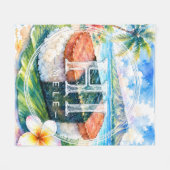 Polaire Couverture de lancer HIMELE Musubi de soutien (Devant (Horizontal))